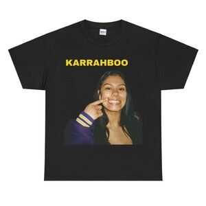 Karrahbooo Inspired Hip Hop Rap Fan Graphic Tee Black Cotton Unisex Shirt